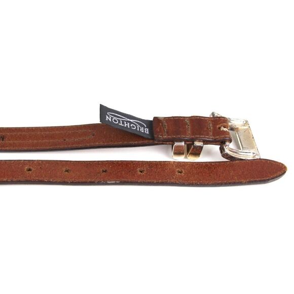 VTG Brighton BROWN GENUINE LEATHER 7/8"Wd DRESS CASUAL WOMEN'S BELT Sz M (73M - Picture 12 of 12